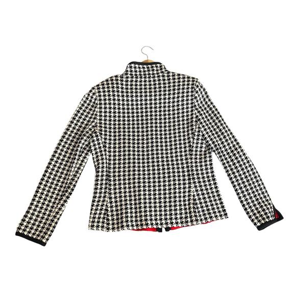 St. John Collection Women's Houndstooth Knit Jacket Black Size 8 - Picture 4 of 6